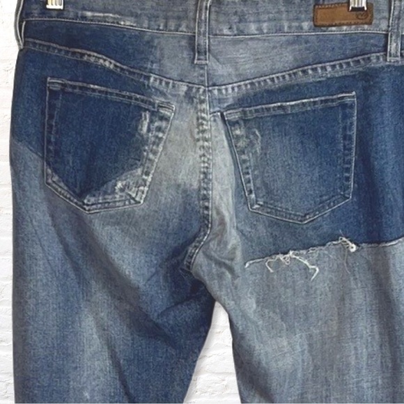 AG The Drew Straight Leg Boyfriend Digital Printed Photo Real jeans 25R - Picture 5 of 12